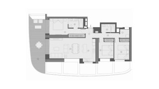 Apartment floor plan, 3 bedrooms in TM Tower No. 11