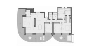 Apartment floor plan, 4 bedrooms in TM Tower No. 16